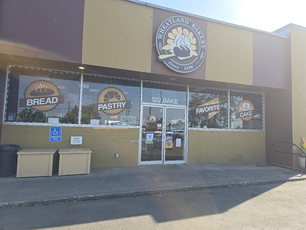 The Wheatland Bakery storefront on E Isaacs Ave in Walla Walla